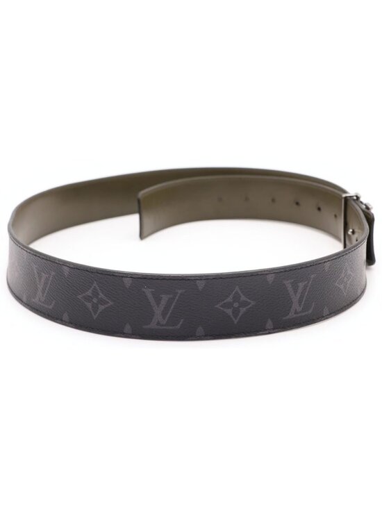 Louis Vuitton LV Line Reversible Monogram Eclipse Belt Black Khaki main image 5